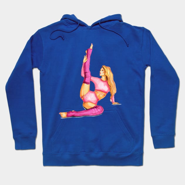 Girl Fitness Dancer Hoodie by Svetlana Pelin